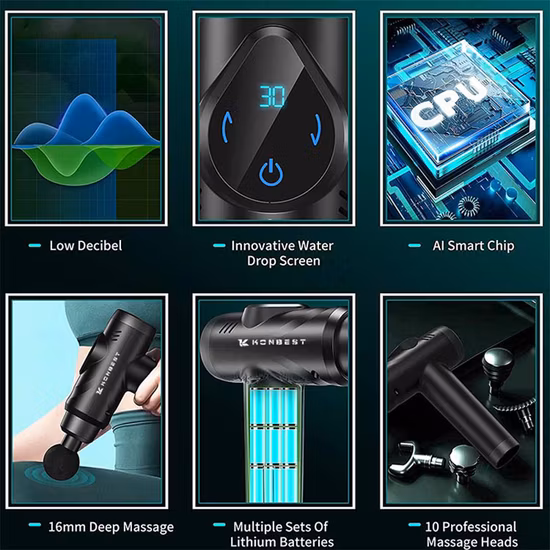 Pistola De Masaje Deep Tissue Percussion Vibration Relax 30speed Low Sound Pain Relief Mini Gym Sport Powerful Fascia Muscle Massage Gun Body Back Massager